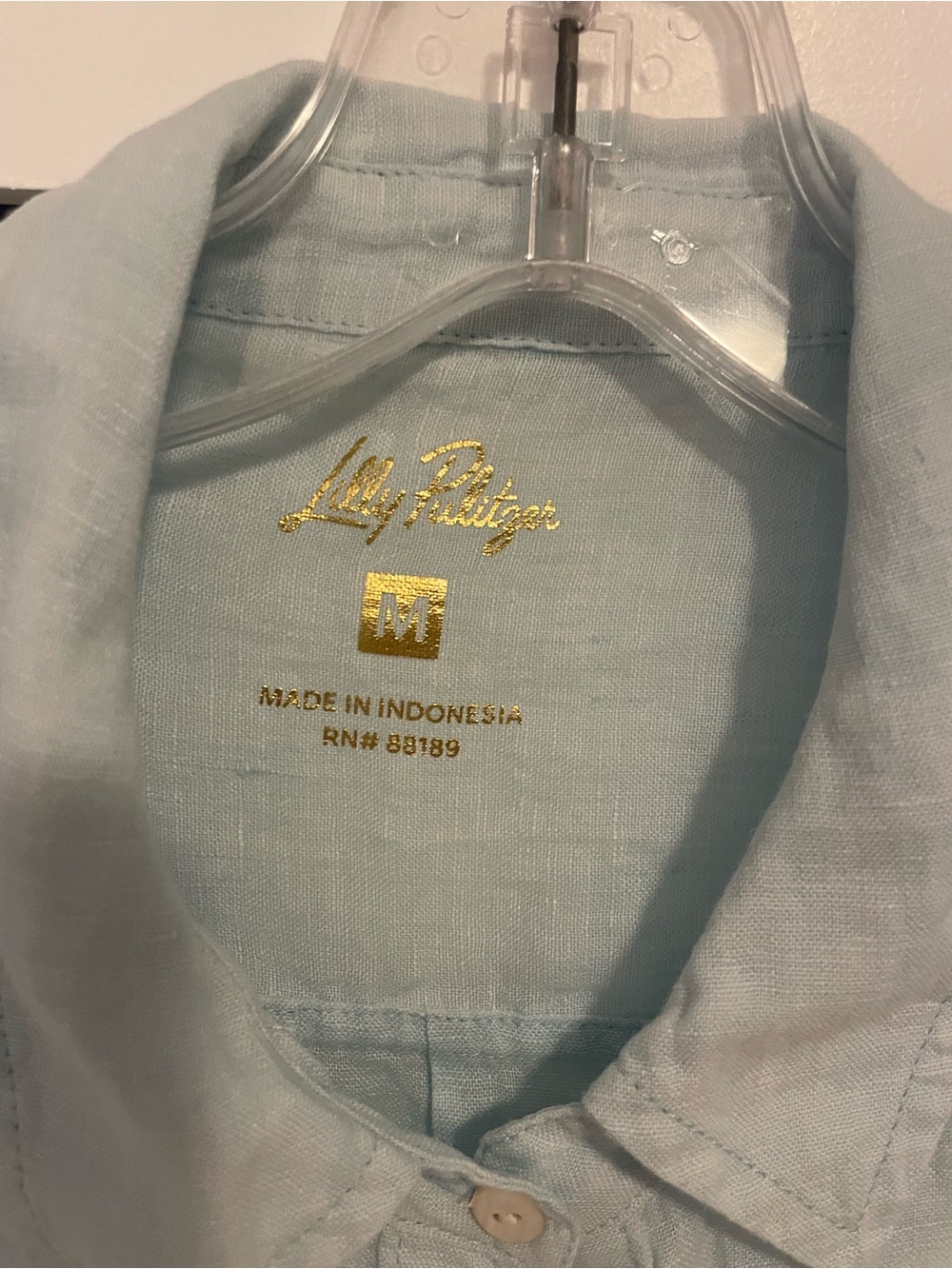 Lilly Pulitzer light blue button down shirt - Picture 4 of 4